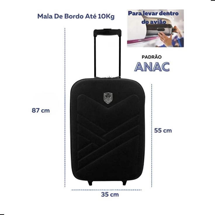 Mala Viagem Bordo Falcon Preto