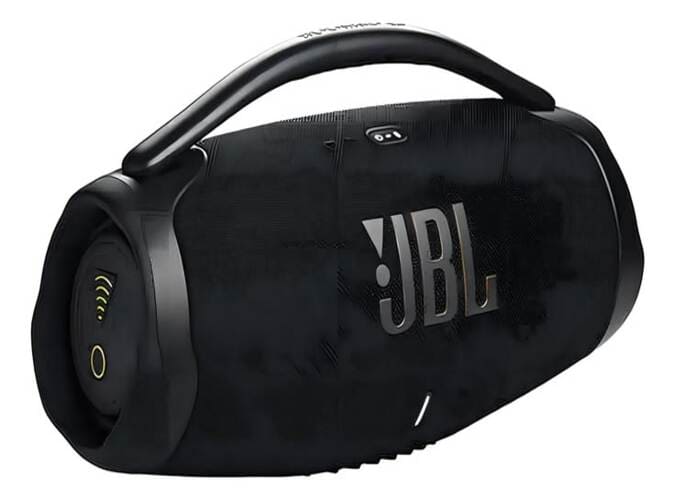 Caixa de som JBL grande Boombox 3 preta