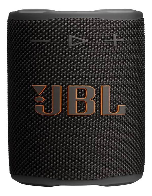 Caixa de som JBL pequena Grip preta com luz