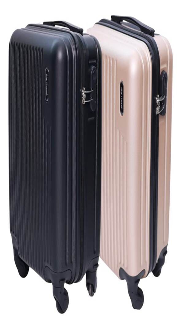 Kit mala 10kg casal viagem giratória anti-furto ABS férias