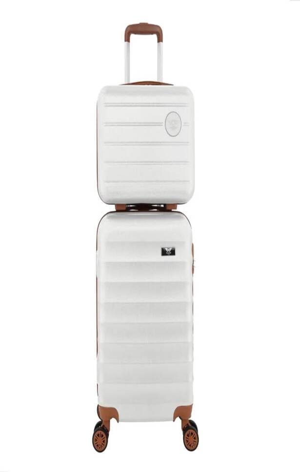 Kit mala de viagem bordo mão pequena 10kg ABS cadeado rodinha 360